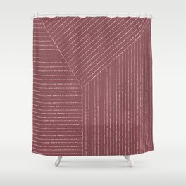 Lines (Plum) Shower Curtain