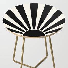 Black retro Sun design Side Table
