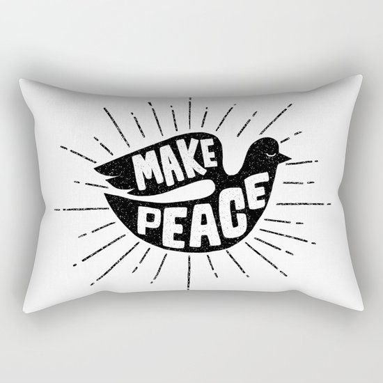 make peace Rectangular Pillow