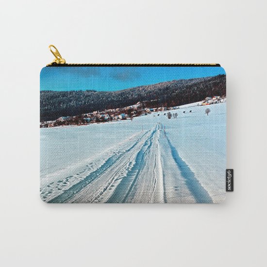 Winter road into the mountains Carry-All Pouch