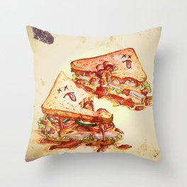 Sandwich Massacre Throw Pillow