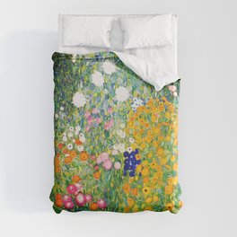 Gustav Klimt "Flower garden" Duvet Cover