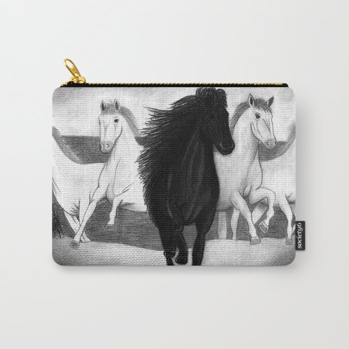 Five horses Carry-All Pouch
