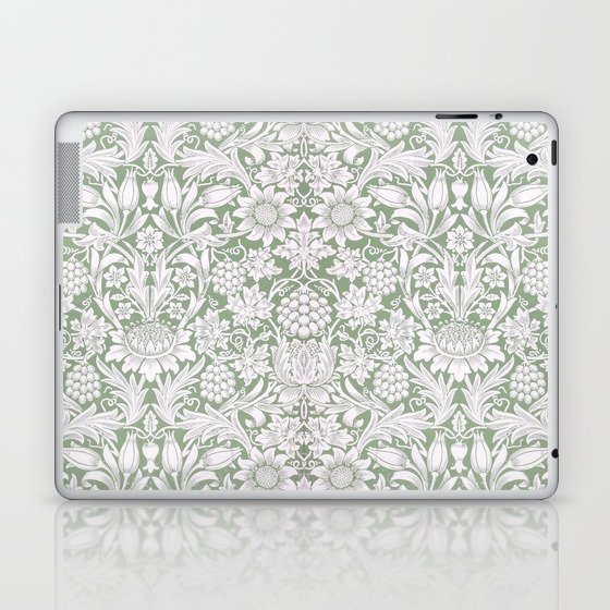 William Morris Sunflower Floral Design by Zouzounio Art Laptop & iPad Skin