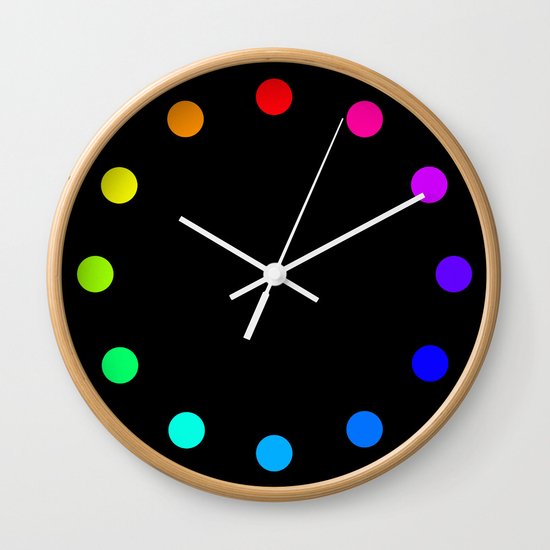 clock dots - color option black Wall Clock