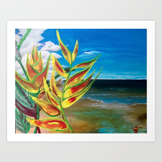 Heliconia Tropical Parrot Plant Take Me There Art Print