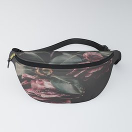 Flower Photography - Pink Camelia Flowers - Dark Dramatic Floral print Fanny Pack