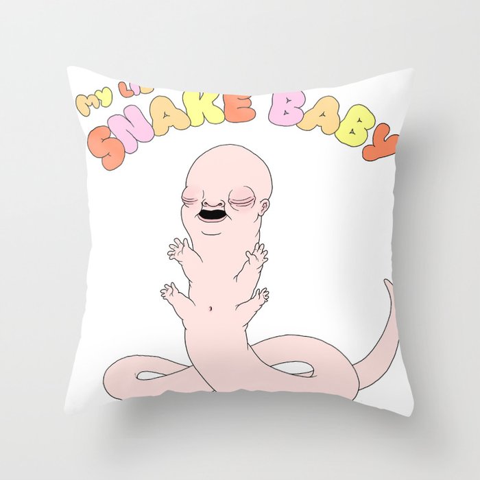 My Lil' Snakebaby Throw Pillow