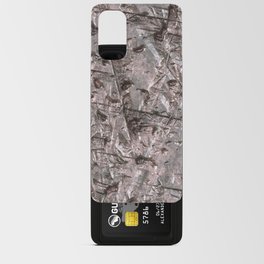 Cracked and scratched grey metal wall  Android Card Case