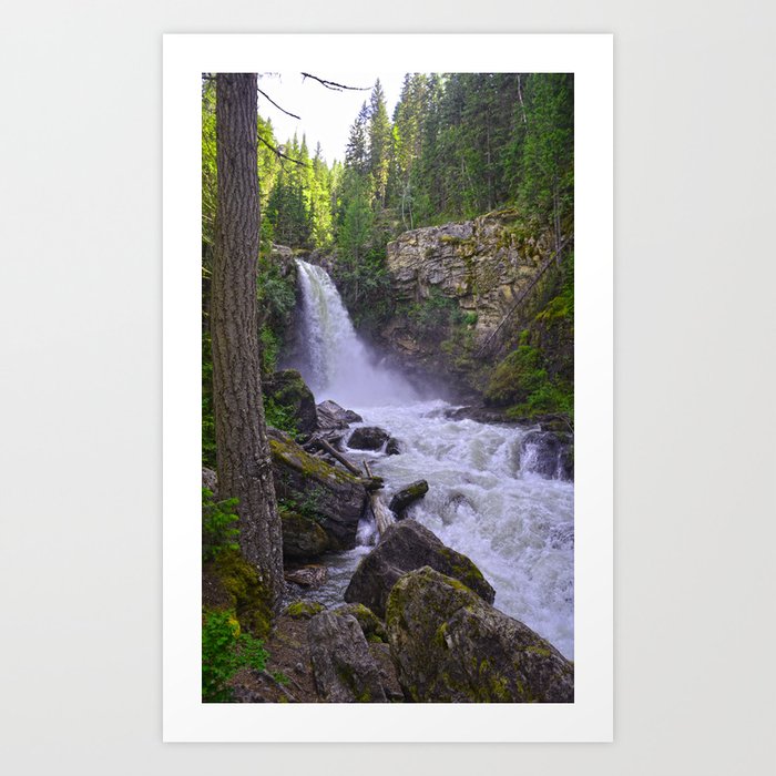 summer snow melt waterfall