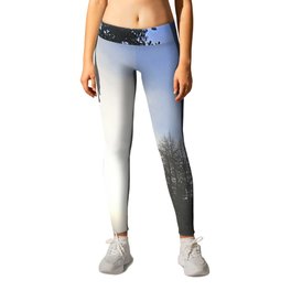 Misty Winter's Scottish Forest Trail in Afterglow Leggings