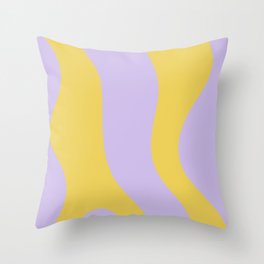 Wavy Land - Lime & Lilac Throw Pillow