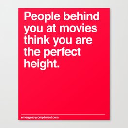 Perfect Movie Height Canvas Print