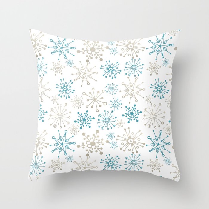 Winter Snowflakes Throw Pillow