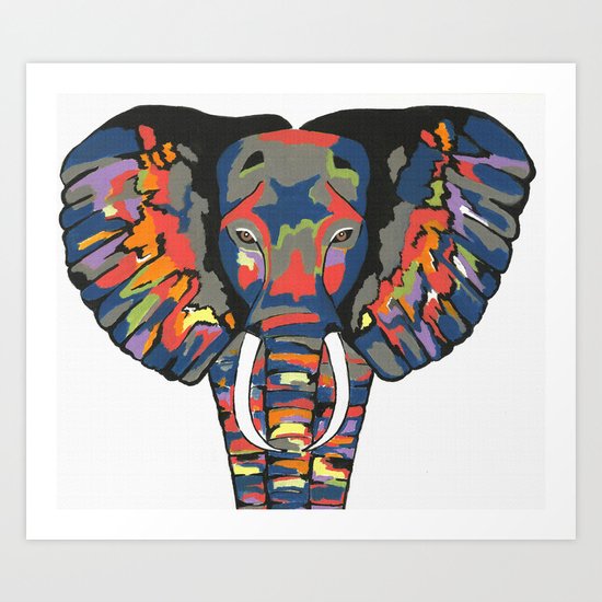 Flashy Elephant Art Print