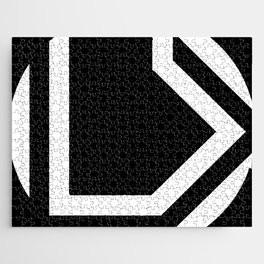 Black and white geometric modern Jigsaw Puzzle