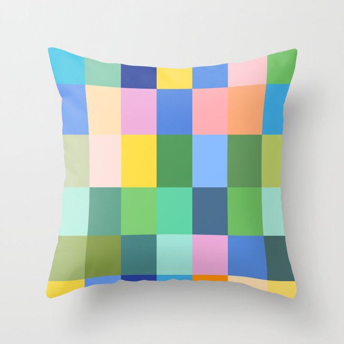 Shades of Spring Green Throw Pillow
