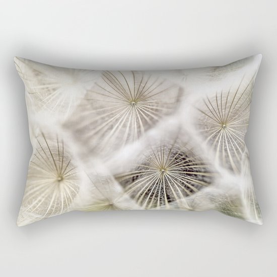Into the deep- Dandelion Seed Head- Close up Rectangular Pillow