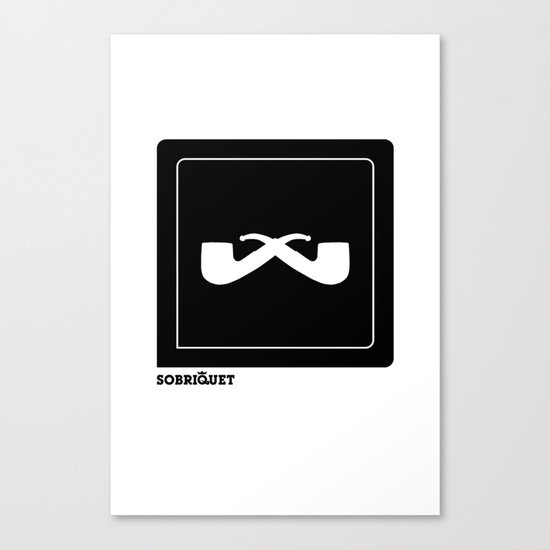 Sobriquet B&W. Canvas Print