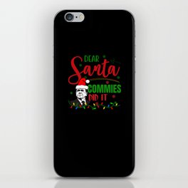 Reagan Santa Claus Commies Did It Humor Funny Christmas iPhone Skin