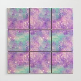 Purple Blue Galaxy Painting Wood Wall Art