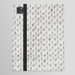 white Knitted iPad Folio Case