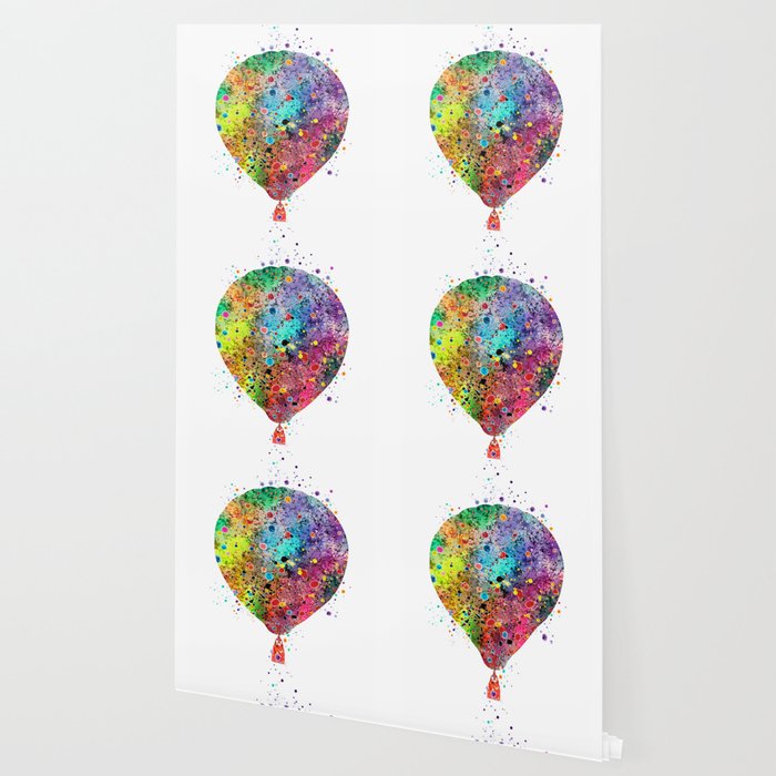 Hot Air Balloon Print Watercolor Vintage Hot Air Balloon Poster