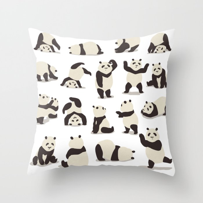Pandas Party Throw Pillow