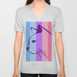 Catgender Flag V Neck T Shirt
