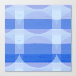 A Touch Of Indigo - Soft Geometric Minimalist Blue Canvas Print