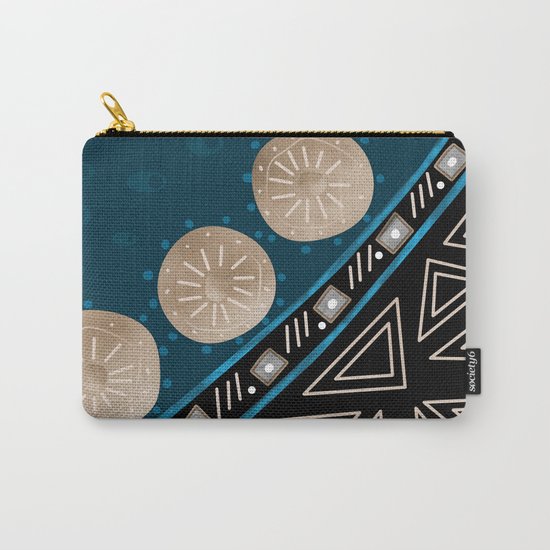 Abstract pattern Black and blue . Carry-All Pouch