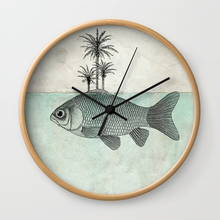 Paradise Goldfish Wall Clock