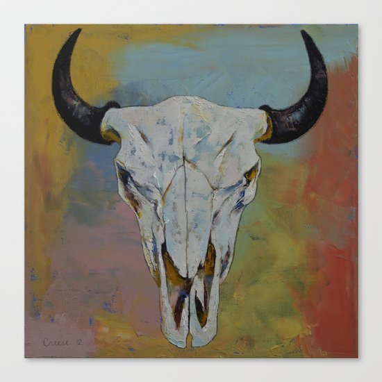Bison Skull Canvas Print