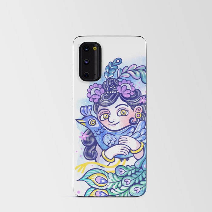 Krishna with a peacock Android Card Case