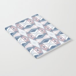 Cute Gerbil on a blue patterned background Notebook