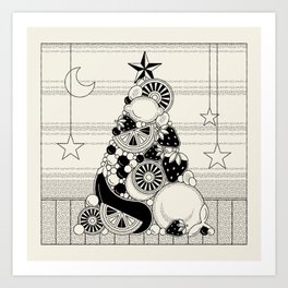 Christmas tree holidays Art Print