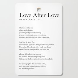 Love After Love - Derek Walcott Poem - Literature - Typography Print 1 Cutting Board