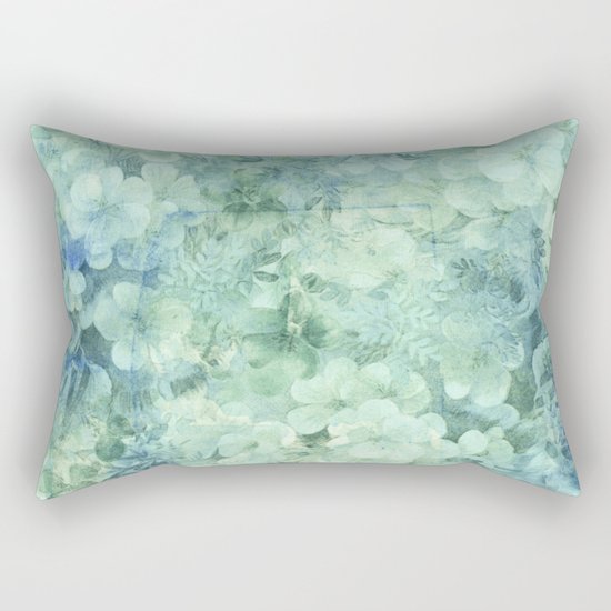 fleurettes and soft blue Rectangular Pillow
