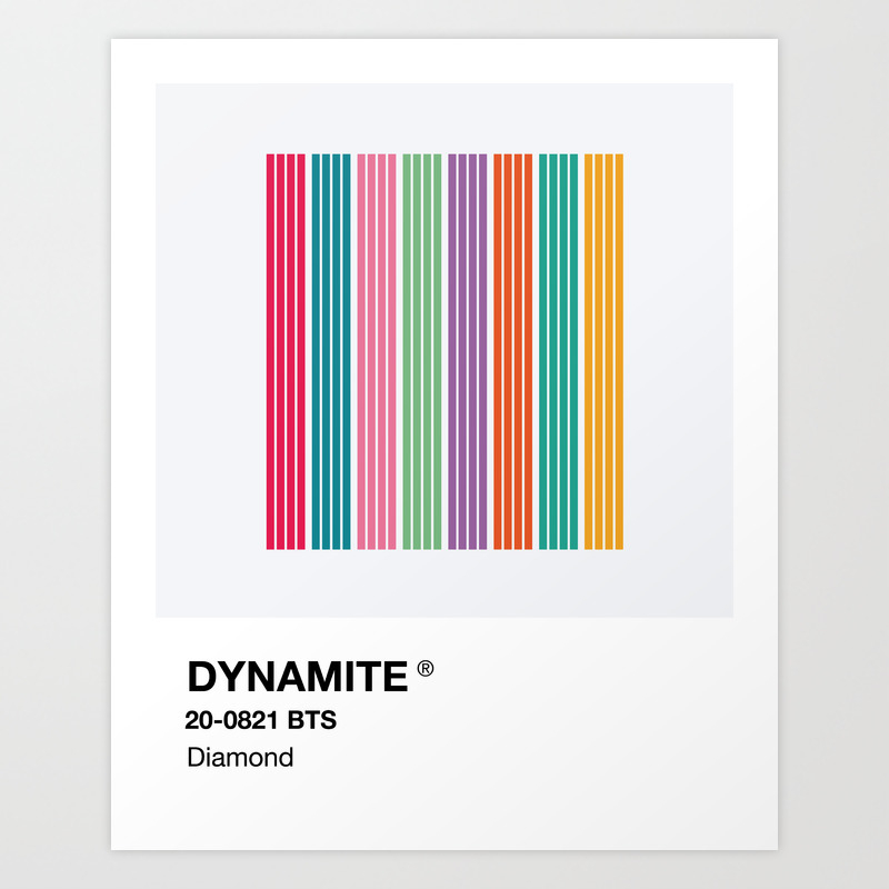 dynamite bts pantone art print by mtla prints society6