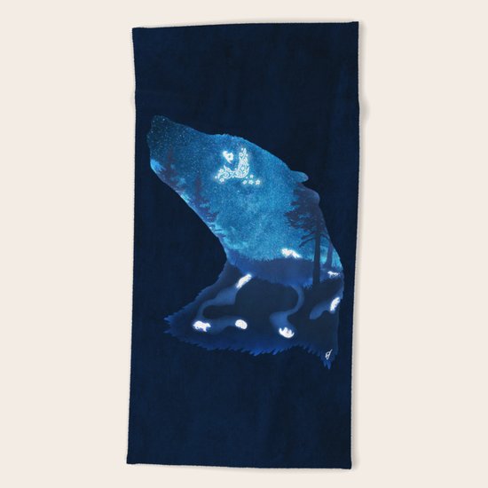 Moon Badgers Beach Towel