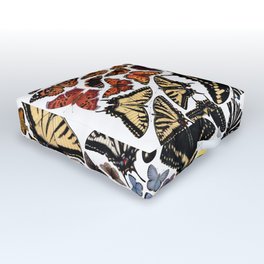 Butterflies of North America Outdoor Floor Cushion