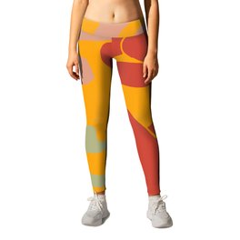 Red Nude with Seagrass Matisse Inspired Leggings
