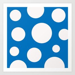 Polka Dots Blue Art Print
