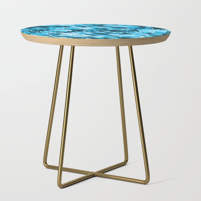 Blue Ripples in Water Texture Pattern Side Table