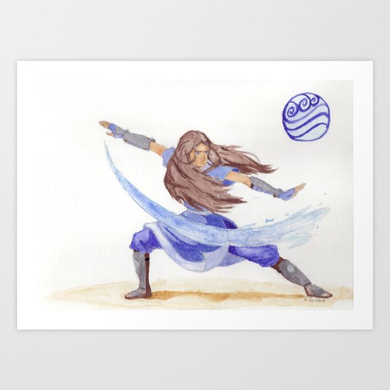 Avatar - Water Bending Art Print