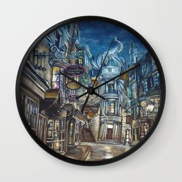 Diagon Alley Night Wall Clock