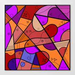 Stained Glass Abstract Gothic 1 Canvas Print