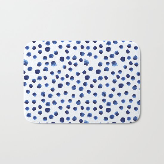 Blue brushstrokes Bath Mat