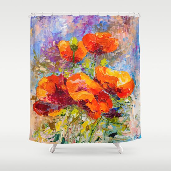 Wild poppies Shower Curtain