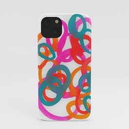 Happy bright swirls iPhone Case